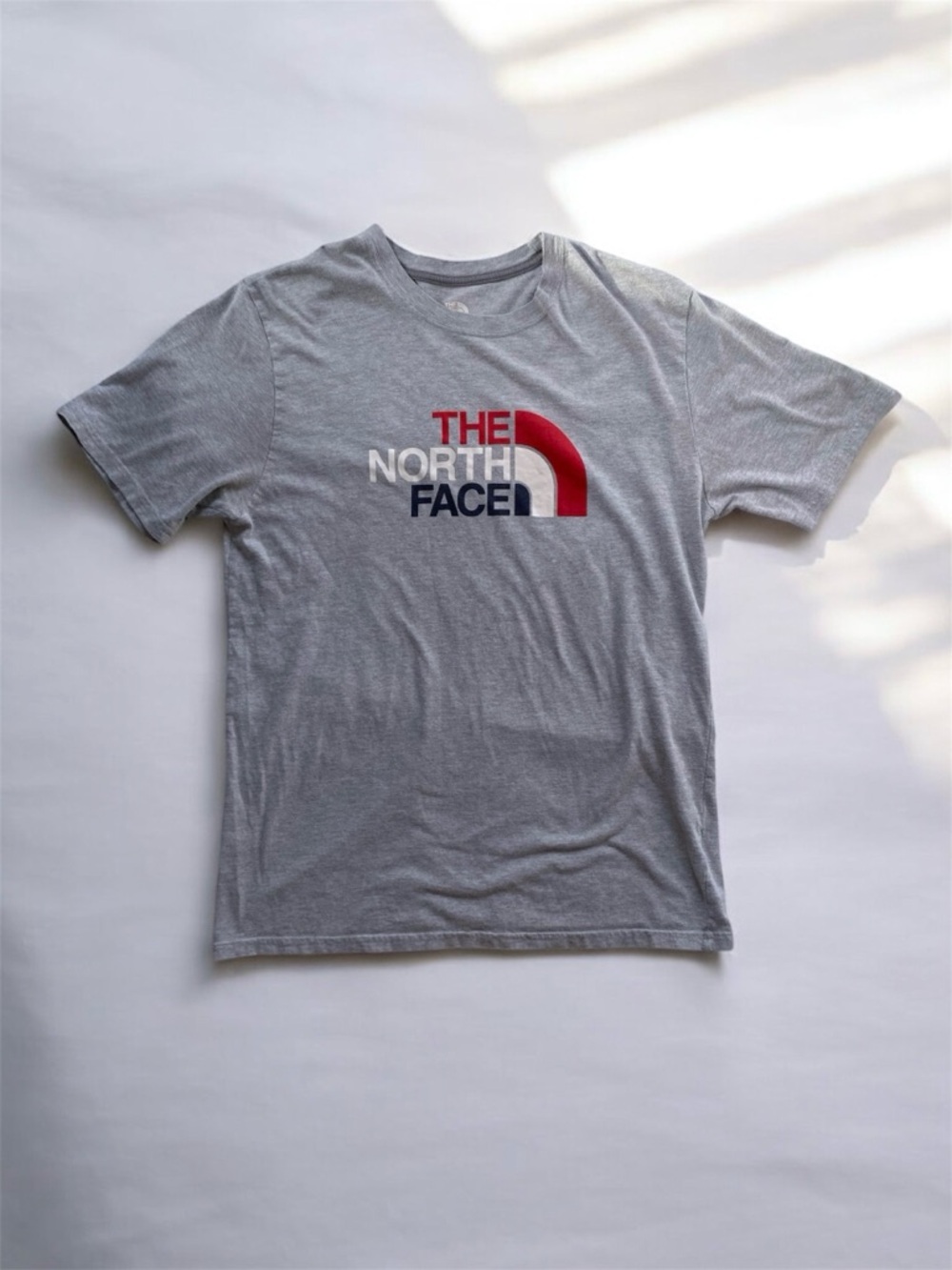 The North Face Heather Gray Logo Graphic Short Sleeve T-Shirt Mens Medium